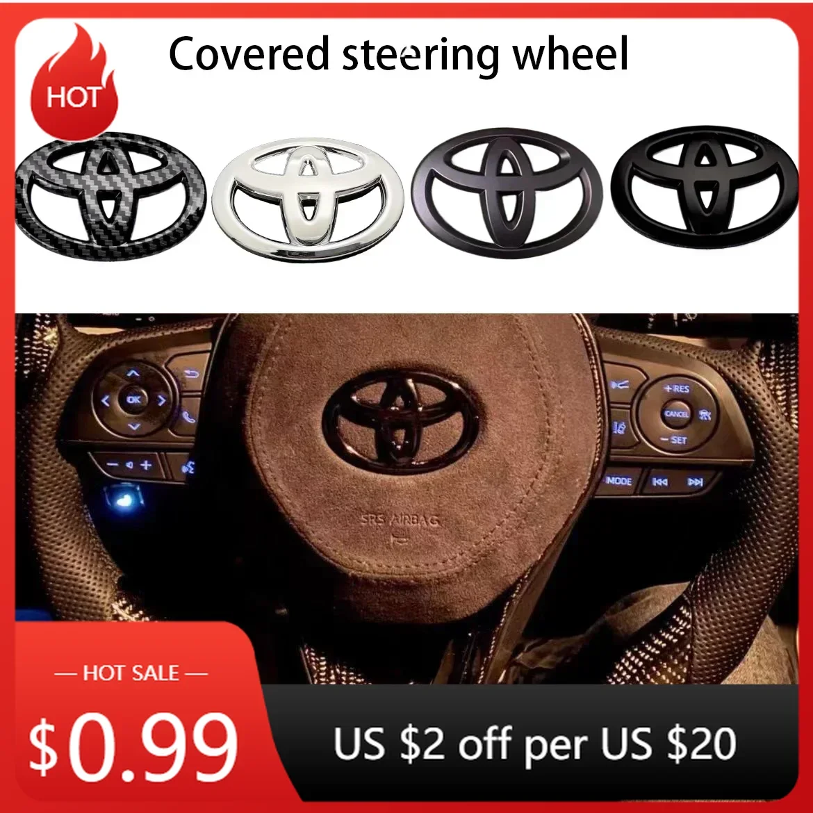 

Для Toyota 2026 Горячие колпаки ступиц 1 шт. Для Toyota Coorolla C-amry Reiz RAV4 C-rown Рулевое колесо с логотипом Подушка безопасности Автомобильный логотип Наклейка Этикетка