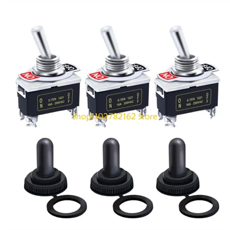 

547B 12V 15A 250VAC Screw Terminals Switches Anti Rotation 2 Pin Toggle Switches for Boat