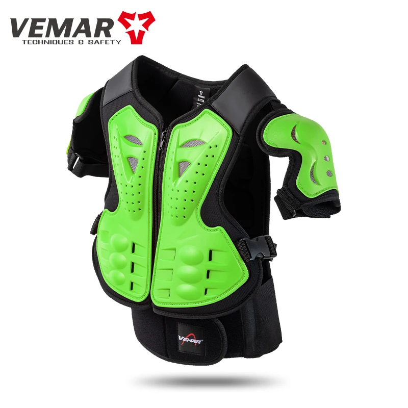 VEMAR Kids Motorcycle Vest  Armor Dirt Bike Chest Back Protector Motocross Children Safety Protective Gear Armor