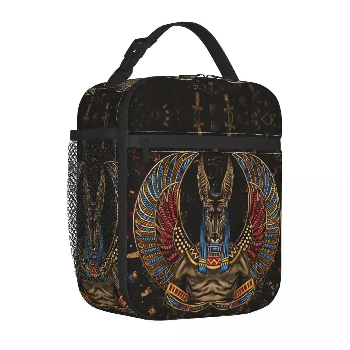 Anubis Egyptian Thermal Insulated Lunch Bags Ancient Egypt Portable Bento Box Cooler Thermal Lunch Box