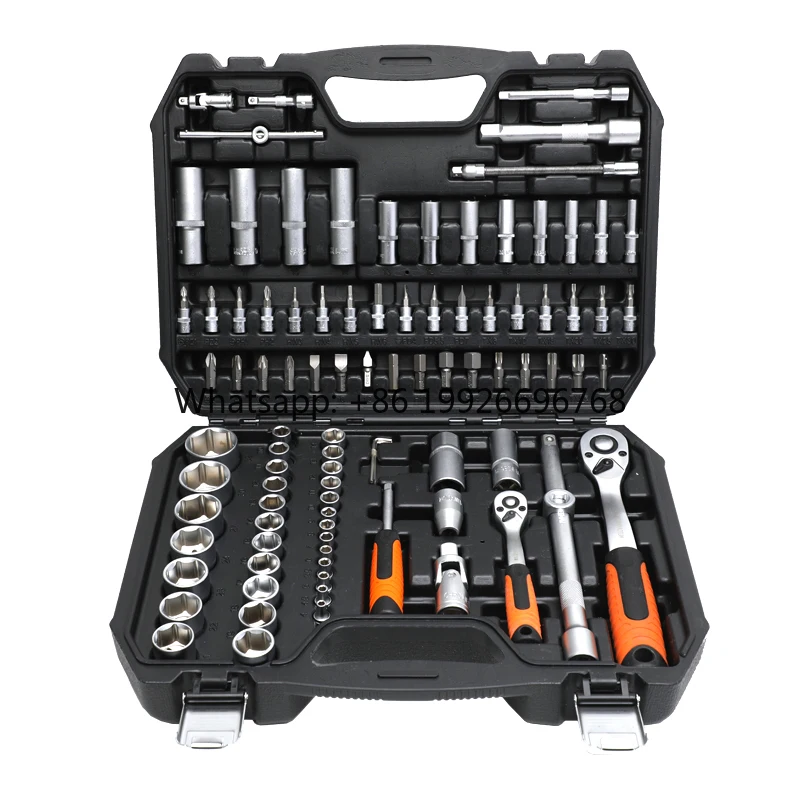 

94 Pieces 72 Teeth 1/2 Inch Ratchet Socket Wrench Set Bits Tools with Case for Garage Car