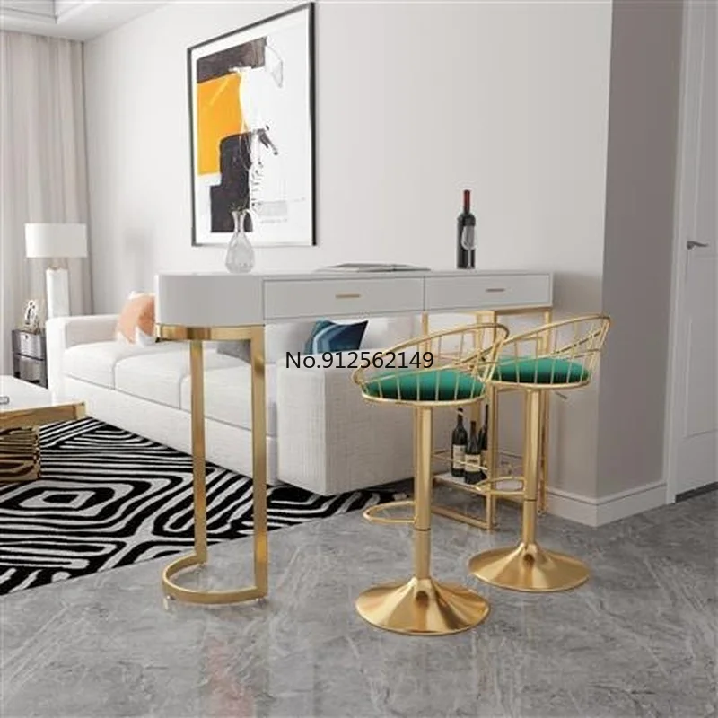 Gold Waiting Dining Room Chairs Living Room Backrest Modern Office Relaxing Chair Design Makeup Terrace Cadeiras Furniture