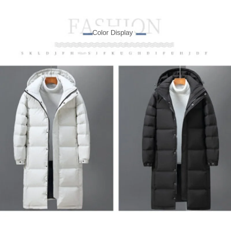 Winter Couples Down Jacket New Men's and Women's Lengthened Work Clothes White Duck Down Leisure Thickened Winter Outdoor Coat