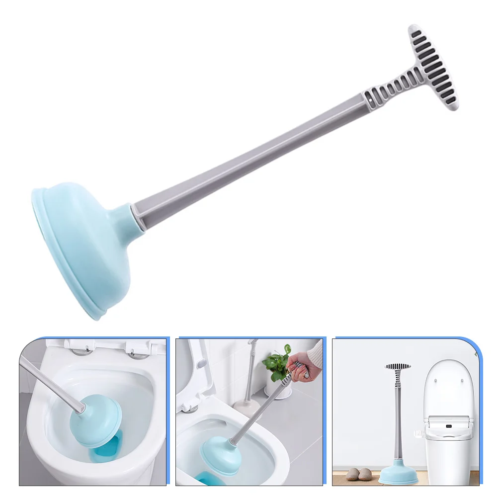 

Toilet Plunger Cleaner Rubber Cup Long Handle Bathroom Sink Drain Unblock Tool for Home Kitchen Hotel Restaurant