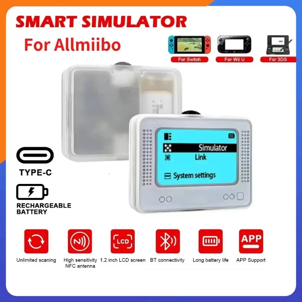 Novo Simulador de Jogo NFC Roreta: Cartão Inteligente de Deslize Infinito para Emulador Amiibo Universal para Acessórios Switch, 3DS e Wii U