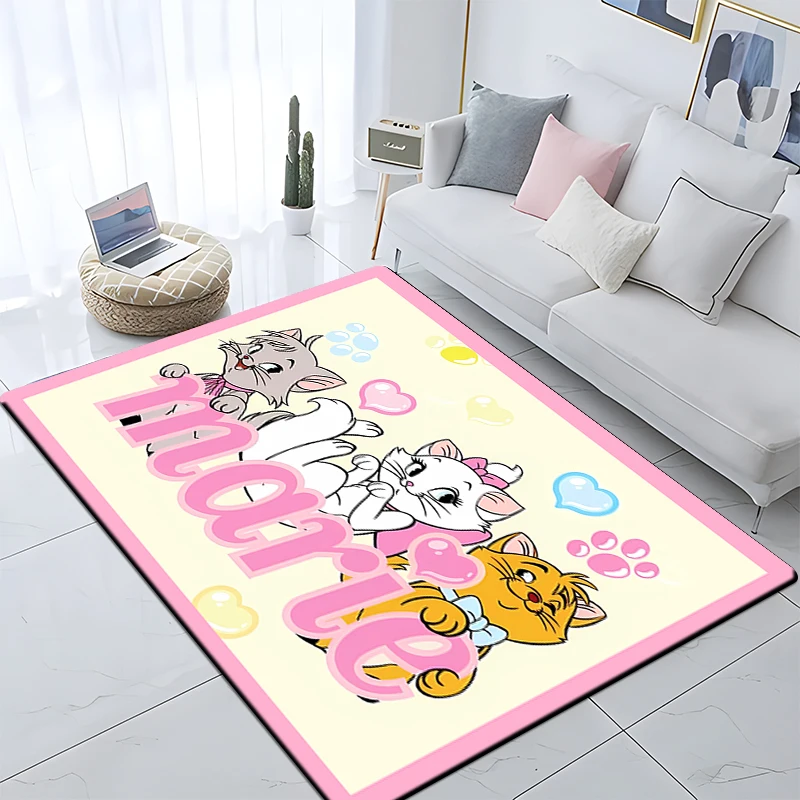 Marie Cat HD Printed Carpet for children,Living room Bedroom floor mat Kitchen mat Children's Bedroom Mat