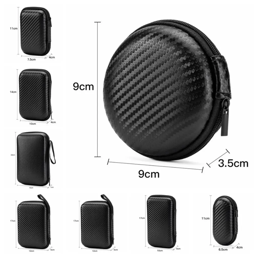 Shockproof Headphones Carrying Case Dust-proof EVA Earphone Storage Bag Portable Soft Flannelette Lining 3C Digital