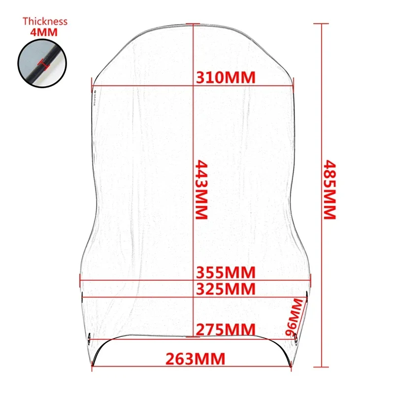 WAASE Desert-X Windscreen Windshield Wind Deflector Shield Screen Visor Glass For Ducati DesertX Desert X 2022 2023