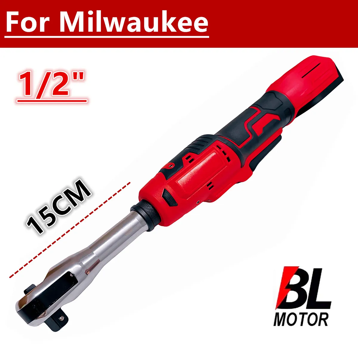 Klucz udarowy elektryczny bezszczotkowy Milwaukee 18V, z przedłużonym 15cm nóżkami ze stali nierdzewnej 1/2 cala, narzędzia elektryczne.