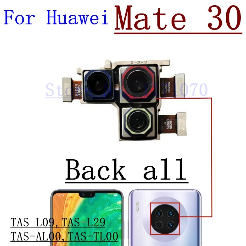 Original Front Facing Camera Rear Main Back Camera Module Flex Cable For Huawei Mate 30 Pro Lite 30RS 30E Pro Phone Parts