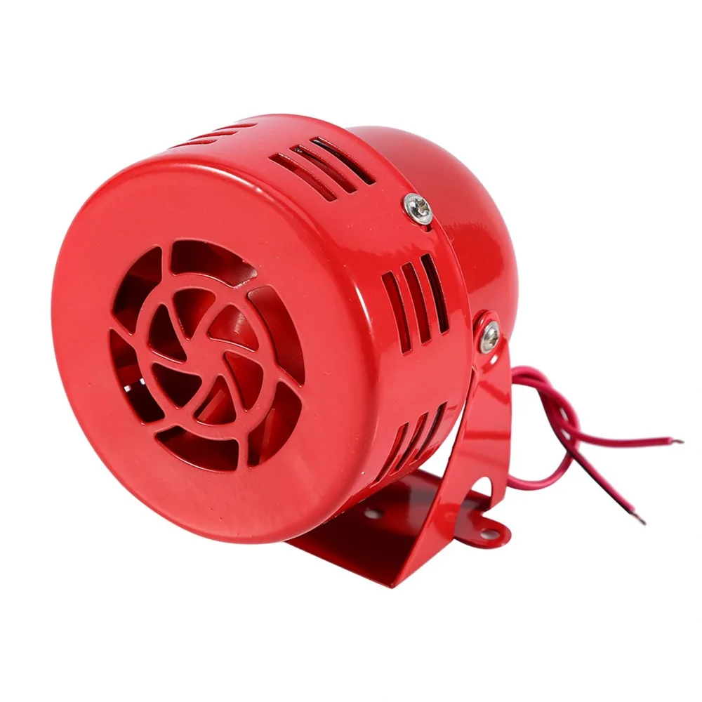 Durable 12V Air Raid Siren 105dB Electric Powered Electric Siren Horn Red Waterproof Loud Siren Horn For Car Truck Motorcycle