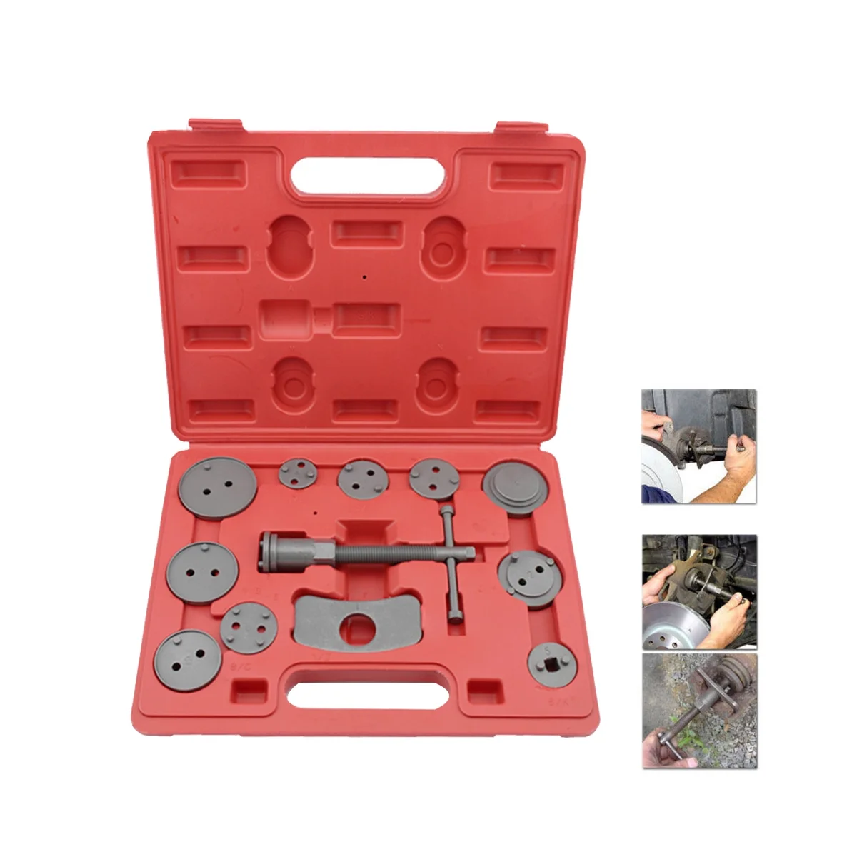 12Pcs Universal Car Disc Brake Caliper Rewind Back Brake Compressor Tool Kit Set for Automobiles Garage Repair Tool