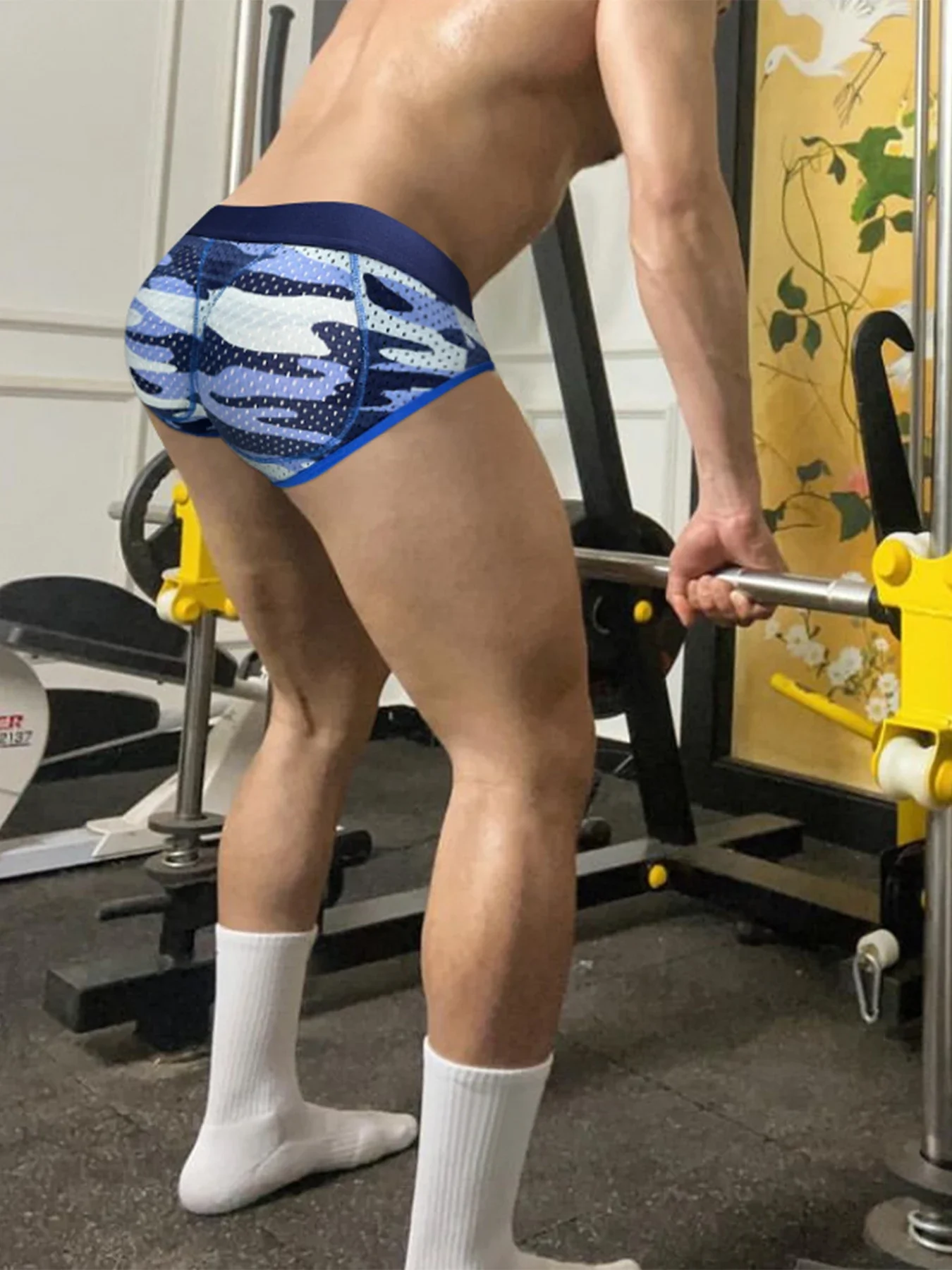 3Pcs Mixed Colors Men Underwear Mesh Butt Lifter Briefs Plus Hip Pad Fake Ass Hips Panties Man Sports Underpants Comfortable