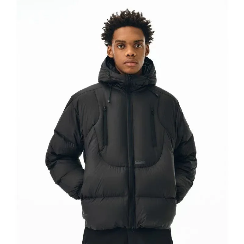 

2025 Winter New Hooded Cotton Coat Men Women Solid Color Short Loose Fit Outwear Casual Fashion Warm Thicken Jacket Male Tops