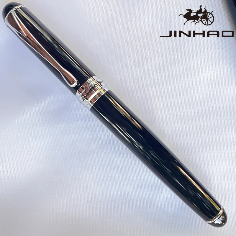 1 قطعة 750 مجموعة مكتب فاخرة هدية فضية تقليم المعادن الأعمال الأسطوانة الكتابة القلم