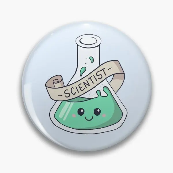 Cute Laboratory Flask Green Scientist  Soft Button Pin Decor Fashion Cartoon Funny Lapel Pin Women Jewelry Gift Cute Badge Hat