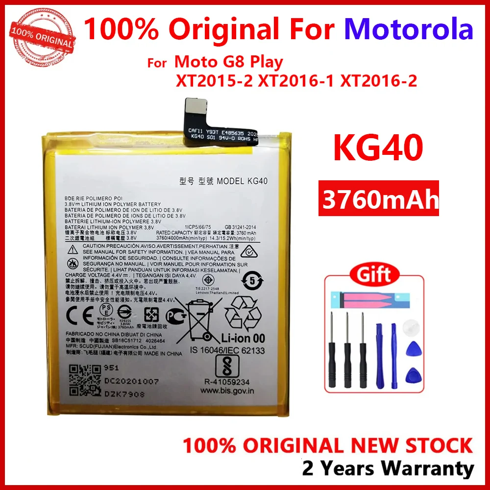 Battery KG40 3760mAh for Motorola Moto one macro G8 play g8play one macro dual SIM xt2015-2 xt2016-1 xt20162, 100% New