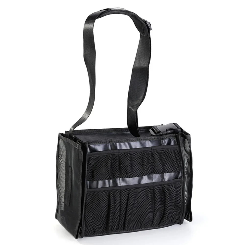 

Large Capacity Cosmetic Brush Storage Bag Black Color Wear-resistant Hair Stylist Bag Casual Breathable Portable Barber Bag