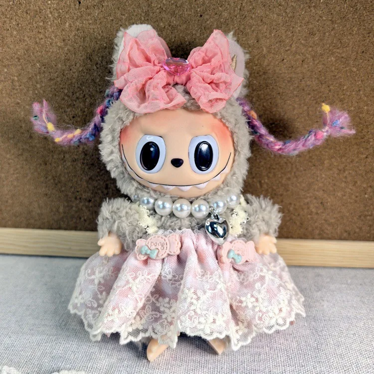 

1st-3rd Gen Labubu Labubu Headband DIY Labubu Vinyl Doll Clothes with Bow tie Hair Accessories and Headband