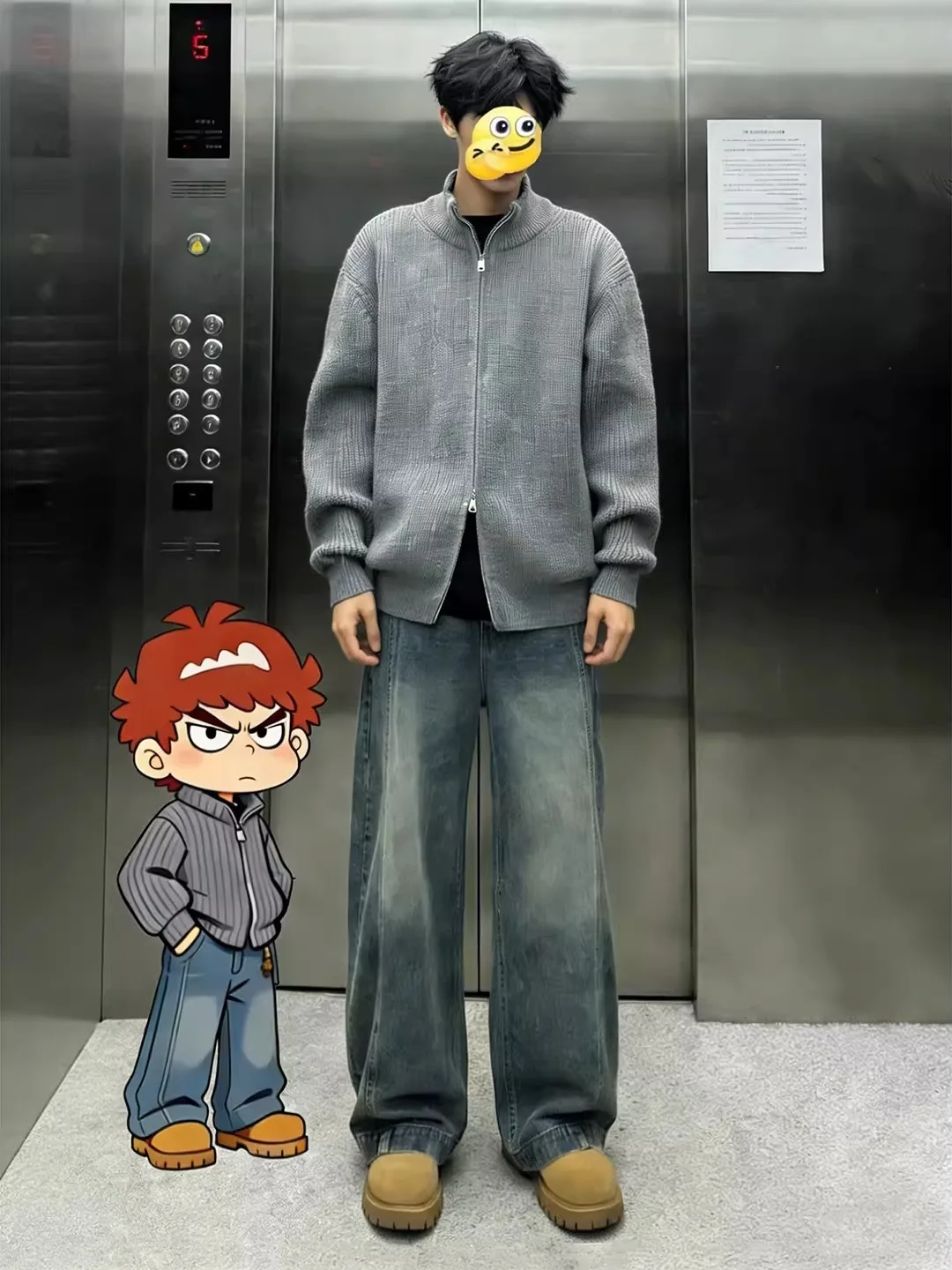 

Мужской вязаный кардиган Cleanfit с двойной молнией, осенне-зимний, плотный, в американском ретро-стиле, свитер-жакет