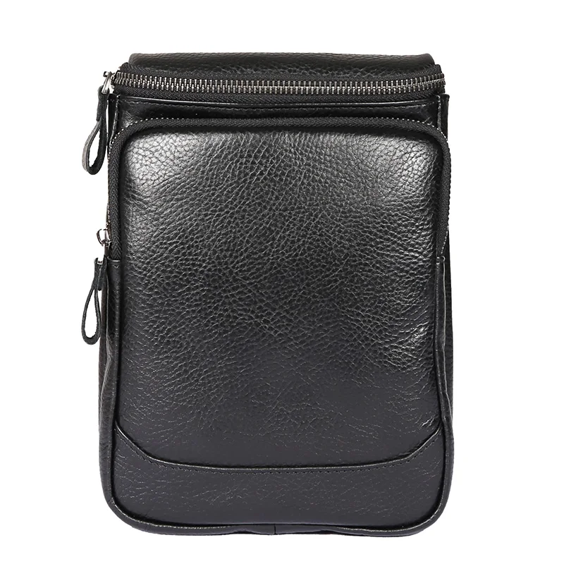 Nowy męski skórzany Crossbody z pojedynczą warstwą Baotou ze skóry bydlęcej mały plecak moda na klasyczne piterek casualowe — zdjęcie 2
