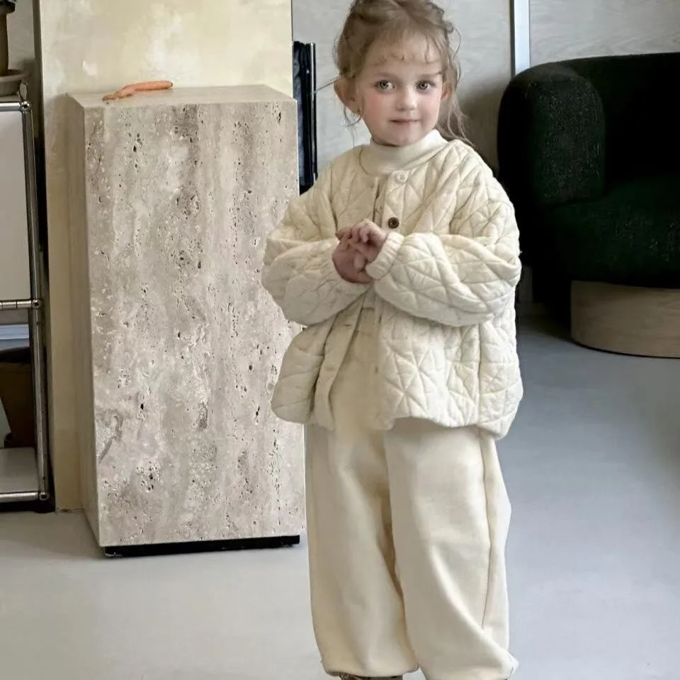 

Girls' Cotton Padded Coat Autumn/Winter New Children's Cotton Clip Korean Edition Leisure Warm Jacket