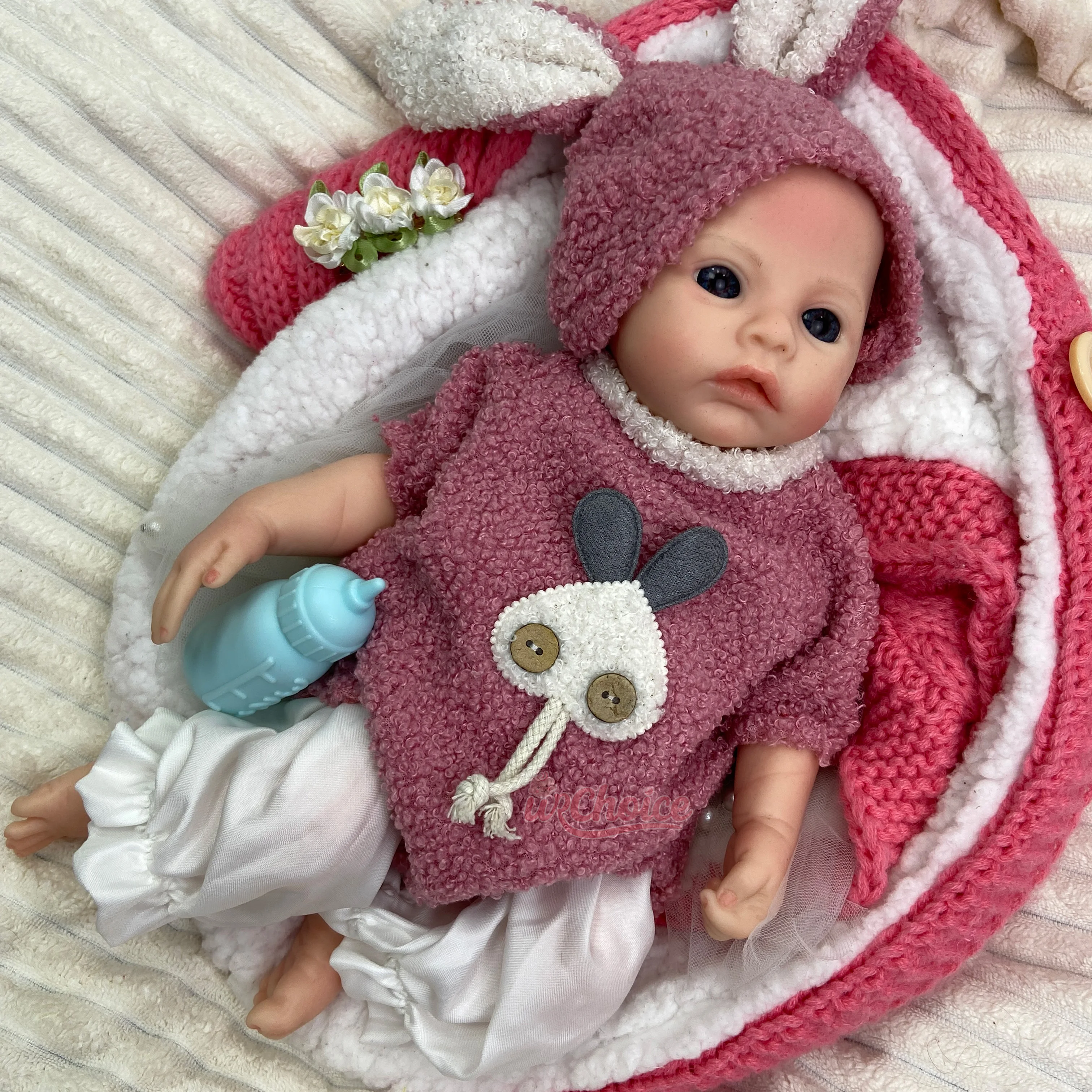 Handmade 12Inch Silicone Reborn Doll For Collector Christmas Gift Full Silicone Soft Body Washable Mimi Reborn Doll Newborn