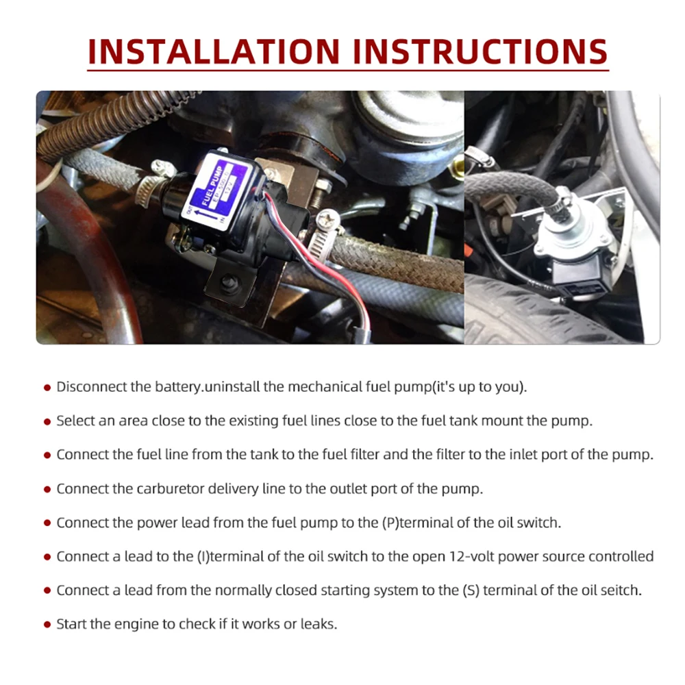 Pompa Bahan Bakar Listrik Gas/Diesel Universal 12V Seri EP500 ( 035000 -0460) untuk Pipa Oli & Sistem Diesel Mobil Sepeda Motor