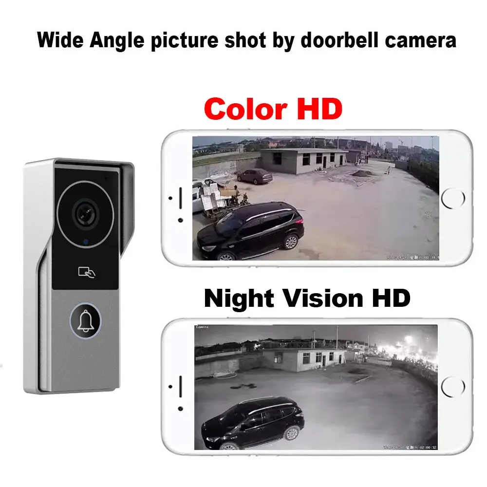 Smart Tuya Wireless Wifi Video Intercom 1080P Video Doorphone 7" Color 10inch Touch Screen Doorbell 4-wire video intercom system