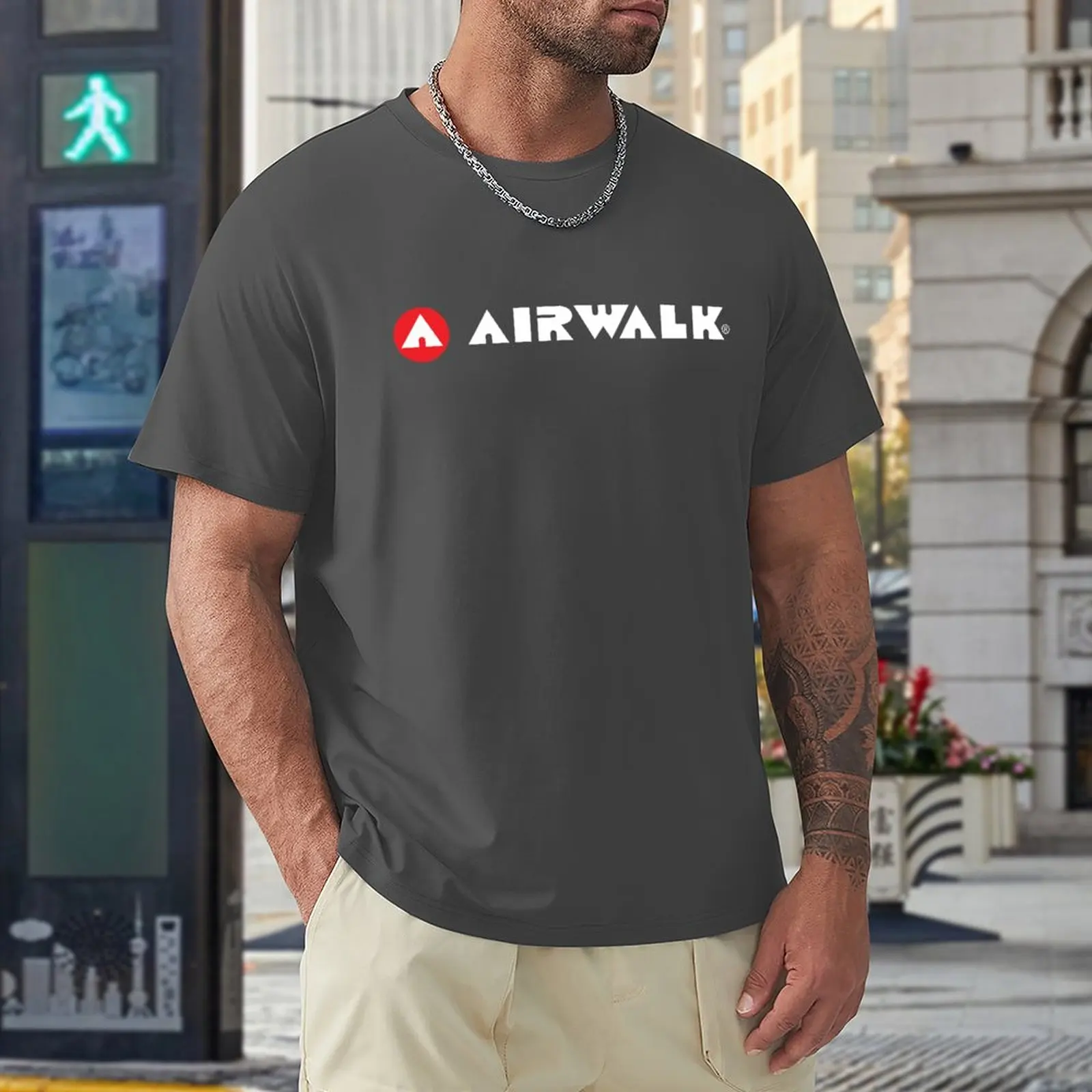 Airwalk Logo (Texto Branco) T-Shirt em branco t shirts homem roupas T-shirts masculinas