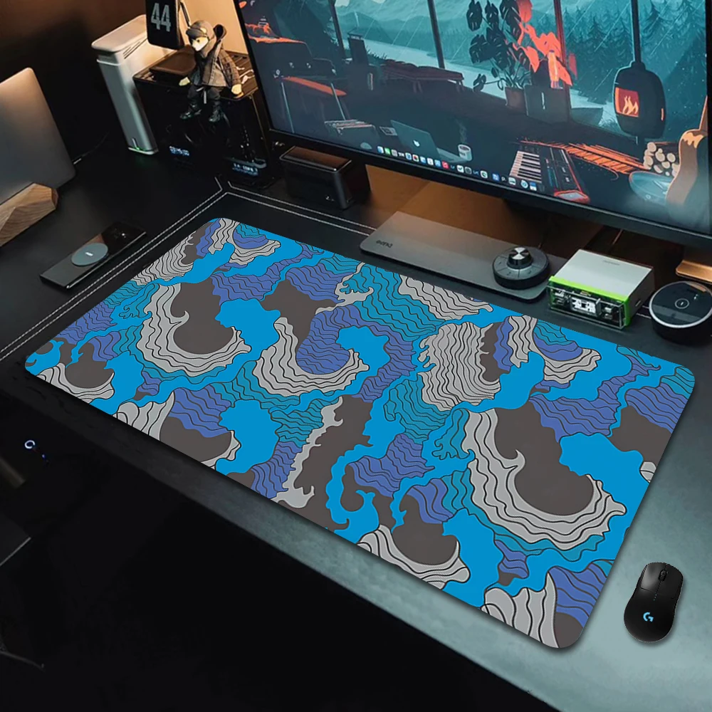 

Blue Waves Gaming Mouse Pad Gamer Large Home Keyboard Pad Mouse Mat MousePads Anti-slip Gamer Natural Rubber Deskmat Table Mat