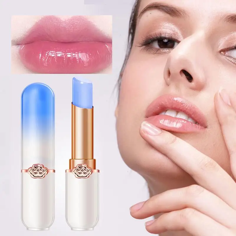 Temperatur wechsel Lippenstift Frucht geschmack lang anhaltende wasserdichte Lippen balsam pflegende Lippen Feuchtigkeit creme für Cosplay Urlaub