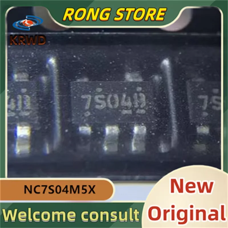 5PCS 7S04B  New and Original Chip IC SOT23-5 NC7S04M5X NC7S04M5 NC7S04M NC7S04