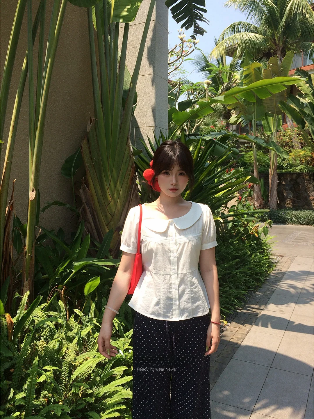 

Cute Style Doll Collar Shirt plus Size Sweetness Mimi Micropineapple Salted Milk Foam Spring Women's Fashion Casual Shirt