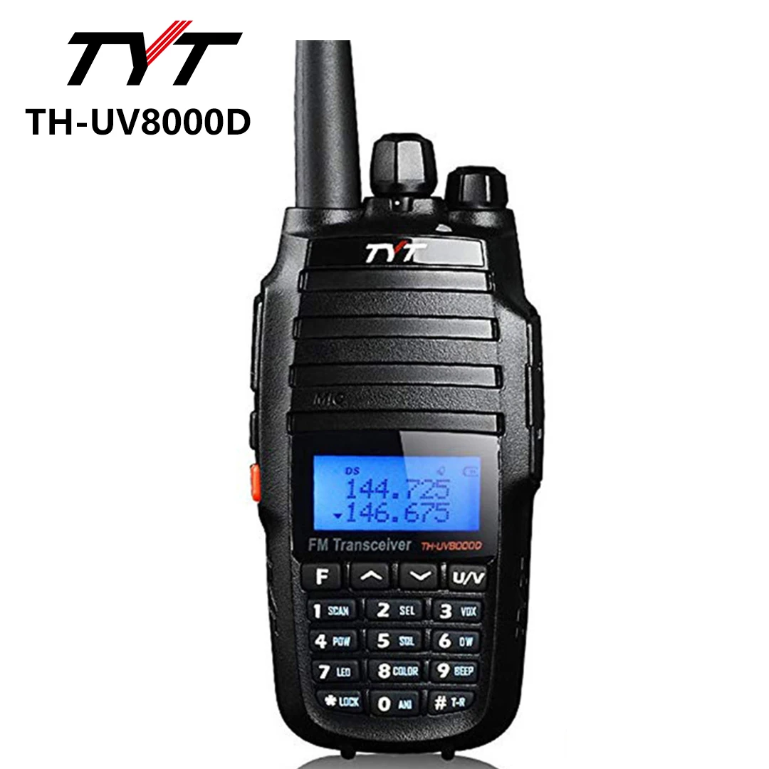 TYT TH-UV8000D Radio With Accessory Optional 10W Dual Band Handheld Radio 136-174&400-520MHz Amateur Walkie Talkie 3600mAh