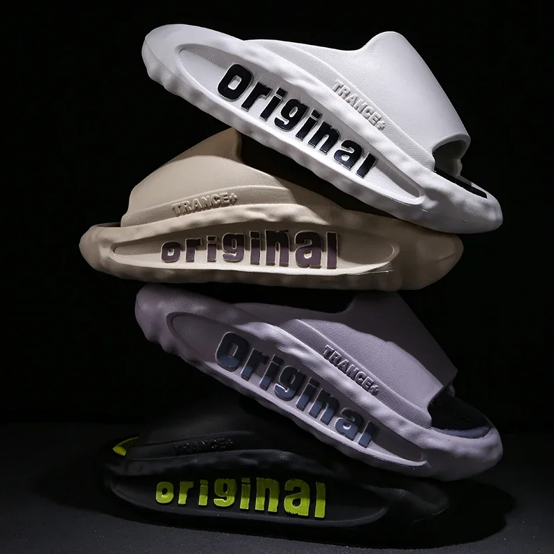 شبشب رجالي سحابة الصنادل سميكة سوليد الصيف موضة لينة أسفل الشاطئ شبشب رجالي المرأة الصنادل إيفا الشرائح صنادل شاطئ #4