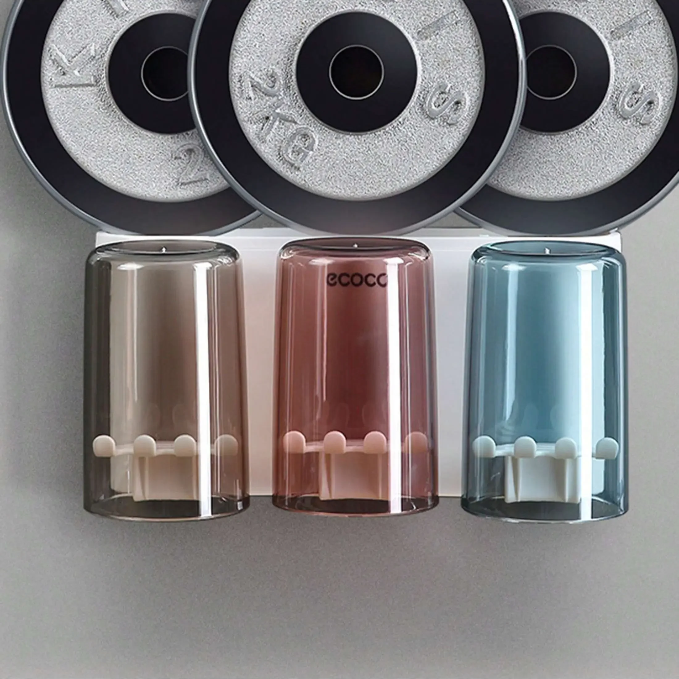 

4pcs/set Multifunctional Toothbrush Rack And Mug Holder Wall Mounted Toothpaste And Mouthwash Storage Rack ，Bathroom Accessories