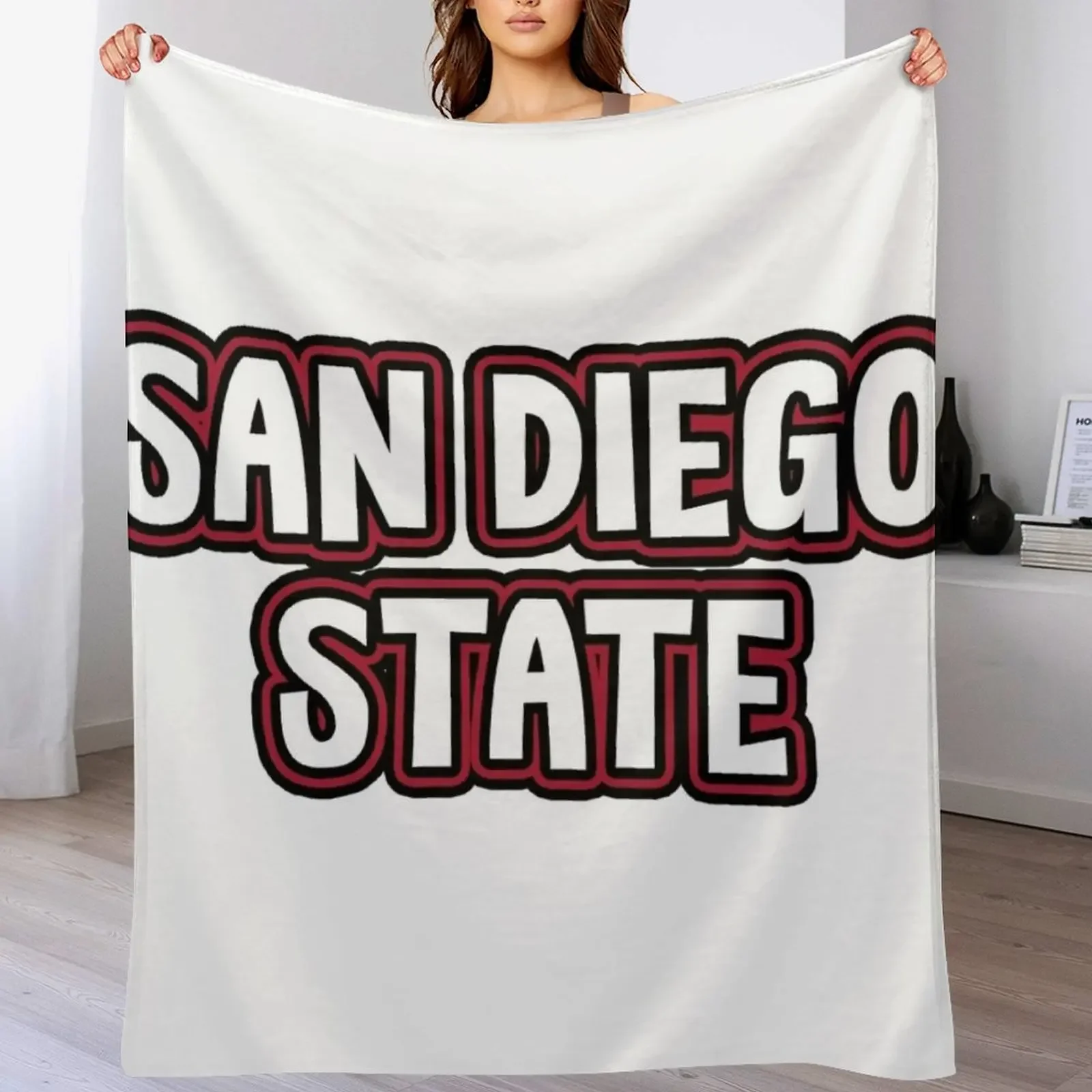 

San Diego State Throw Blanket christmas gifts Flannels Nap Bed covers Blankets