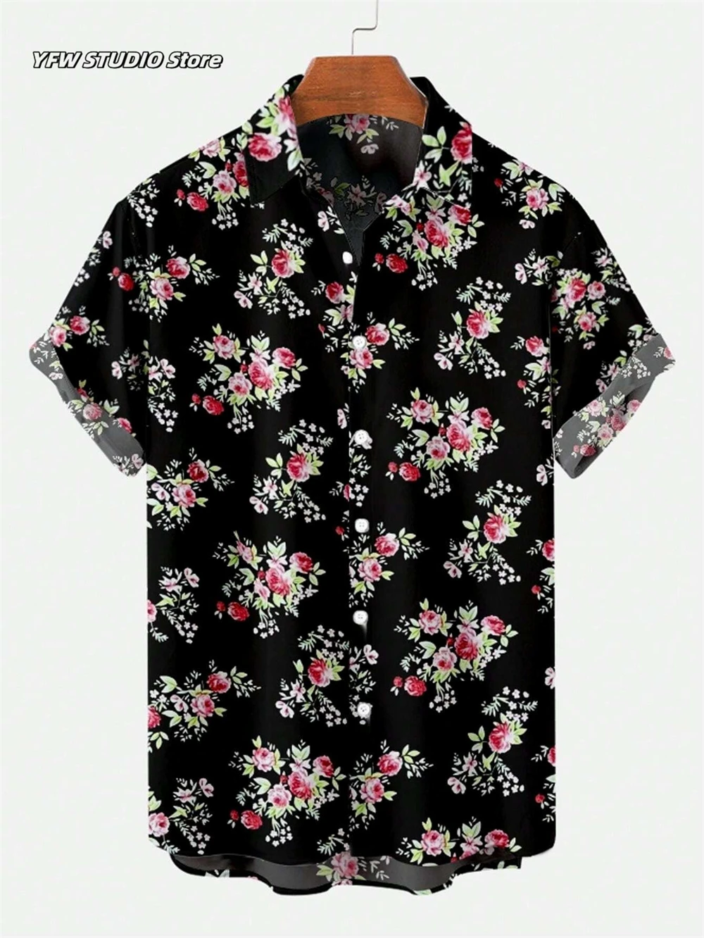 Camisa con estampado 3D de estilo lujoso, camisa holgada informal para hombre, camisa de manga corta de verano para hombre, Tops estampados de talla grande S-5xl