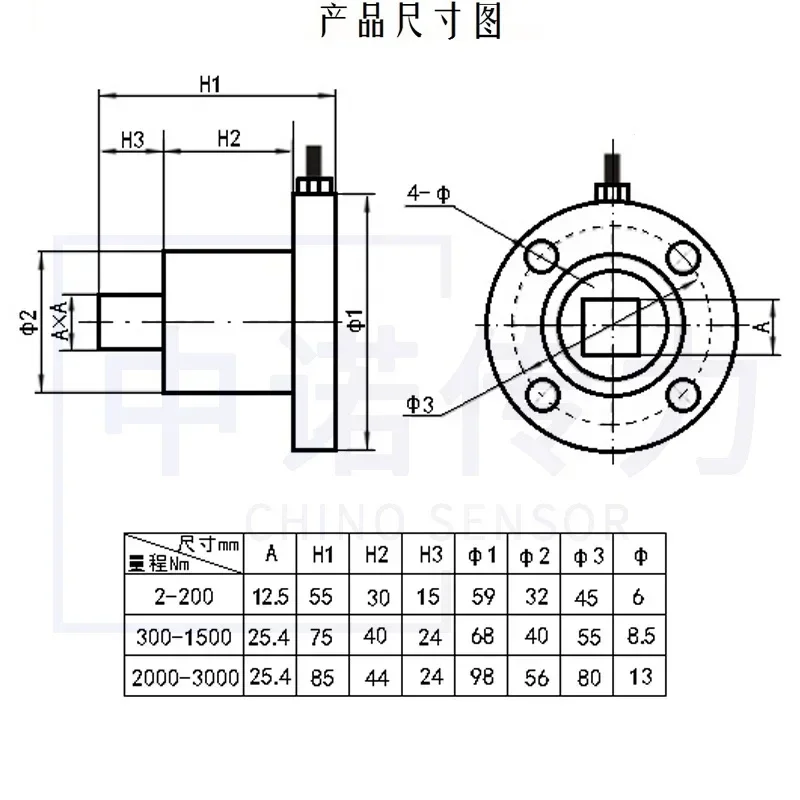 High precision static torque measuring wrench torque sensor 5Nm, 10Nm, 100Nm, 1000Nm