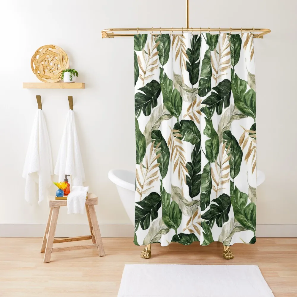 

Palm Tree Shower Curtain Luxury Bathroom Shower Bathroom Accessories Waterproof Fabric Shower Bathroom Box Curtain