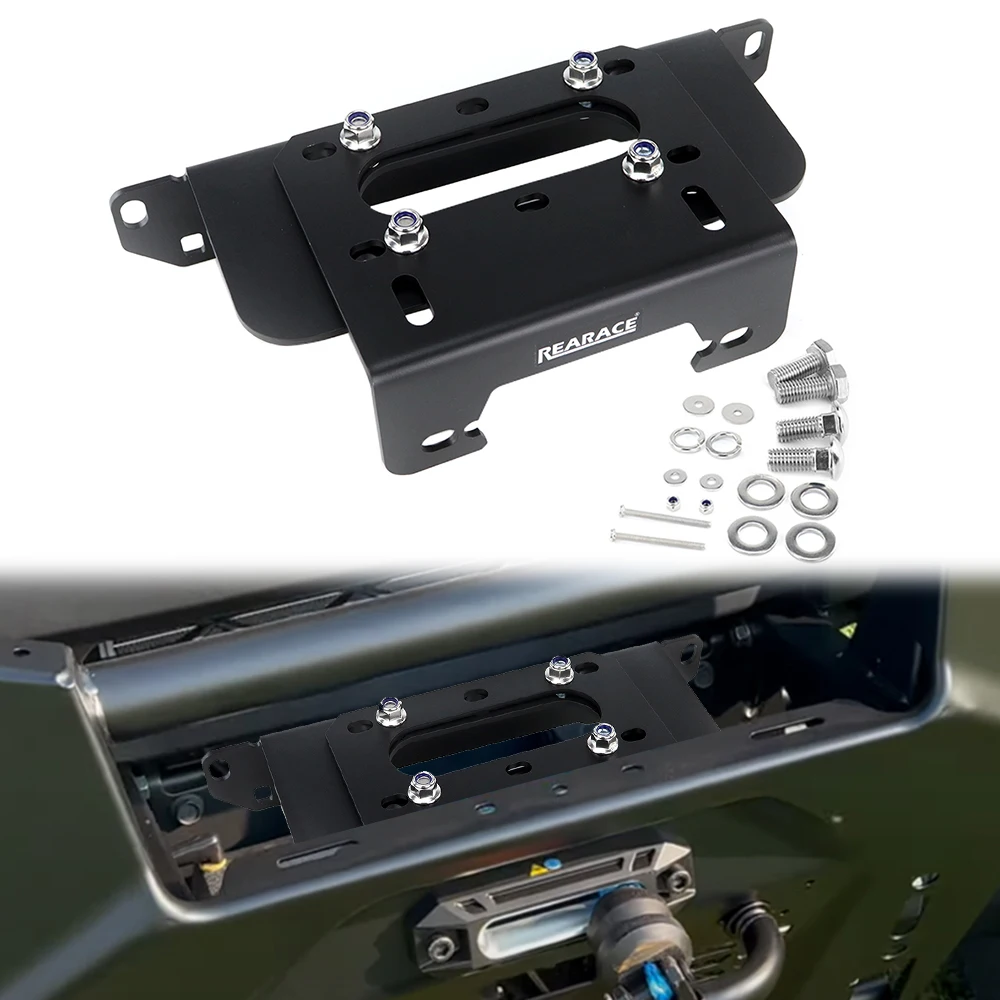 Motorcycle Winch Mount Plate Bracket Fit For Polaris Ranger XP/ Crew 1000 Ranger1000 Crew XP 1000 Steel UTV Winch Mounting Plate