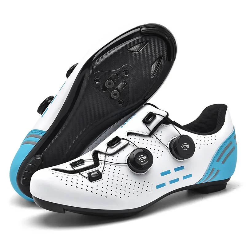 Locked Cycling Shoes with Rotating Buckle Straps Oversized Men's and Women's Cycling Shoes Unlocked Road Cycling Shoes