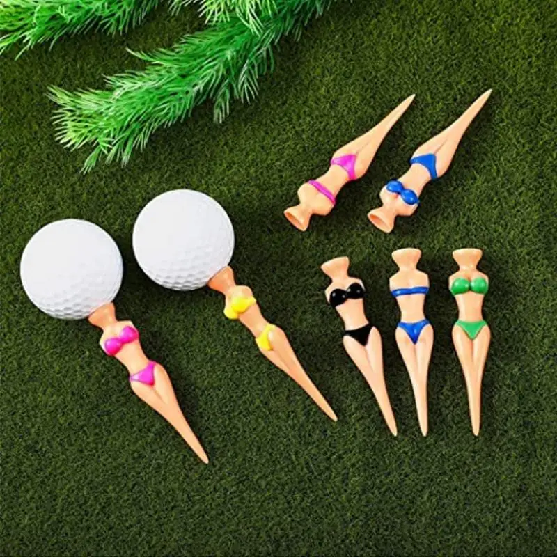 【OD】5 Pcs/Lot Women Bikini Ball Holder Lady Model Outdoor Golf Accessories Golf Training Golf Tees Clubs Tee