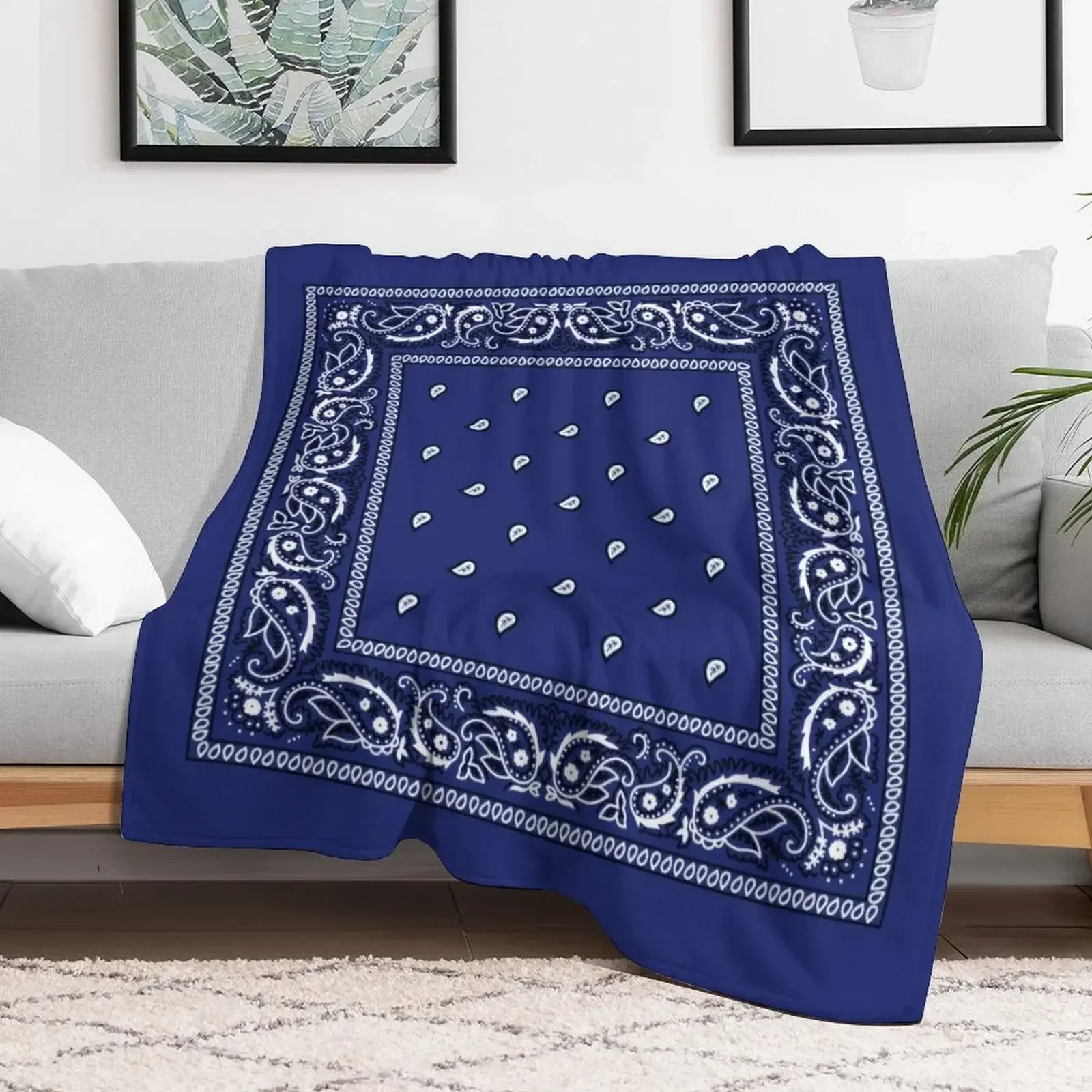 Bandana Doger Blue Throw Blanket Blankets For Baby Weighted Blankets