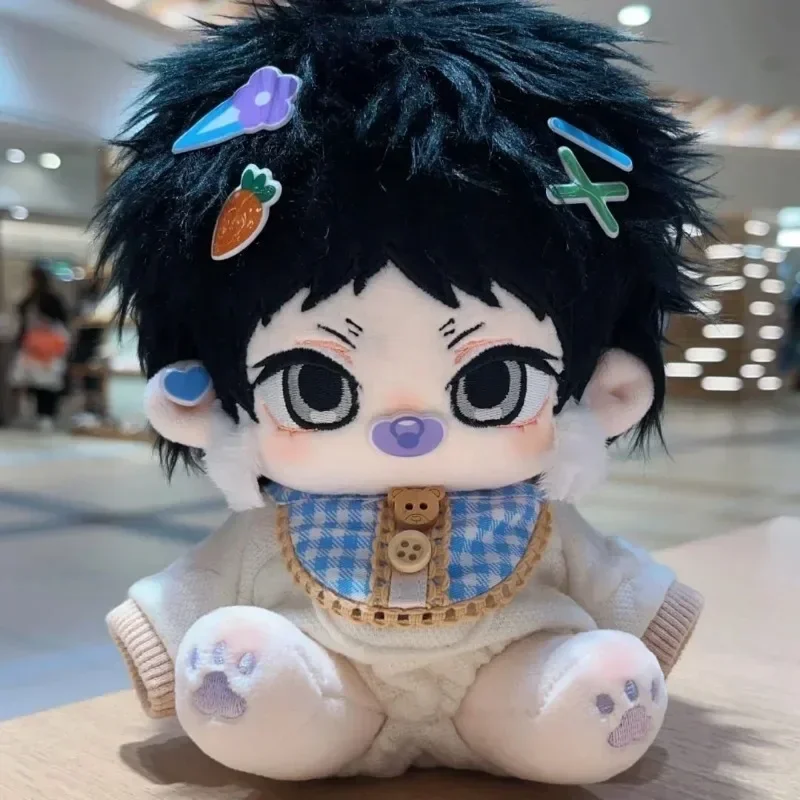 Bungo Stray Dogs Ryunosuke Akutagawa 20CM Plush Doll Toys with Skeleton Stuffed Cosplay Dress-up Cotton Doll Friends Gift Xmas