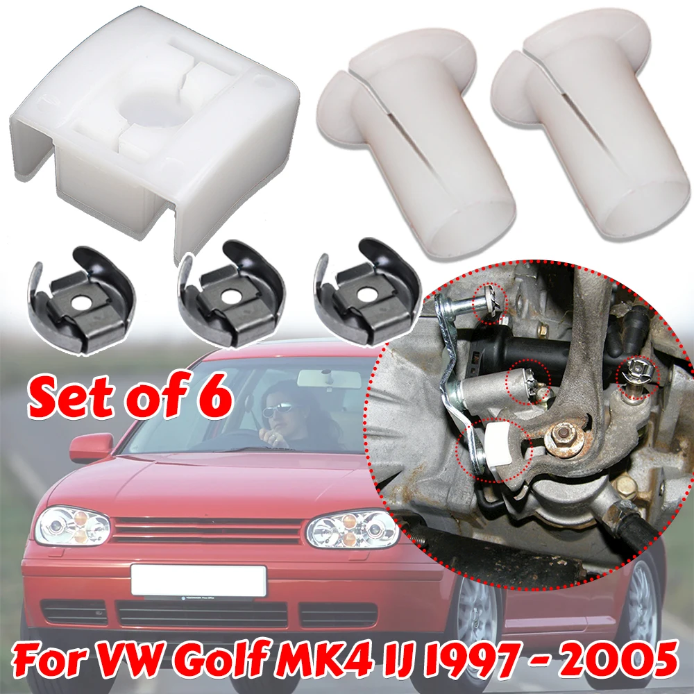 For VW Golf MK4 1J 1997 - 2005 Gear Selector Wiring Lock Washer Shift Relay Lever Slide Bushing Kit Sliding Shoe Bearing Socket