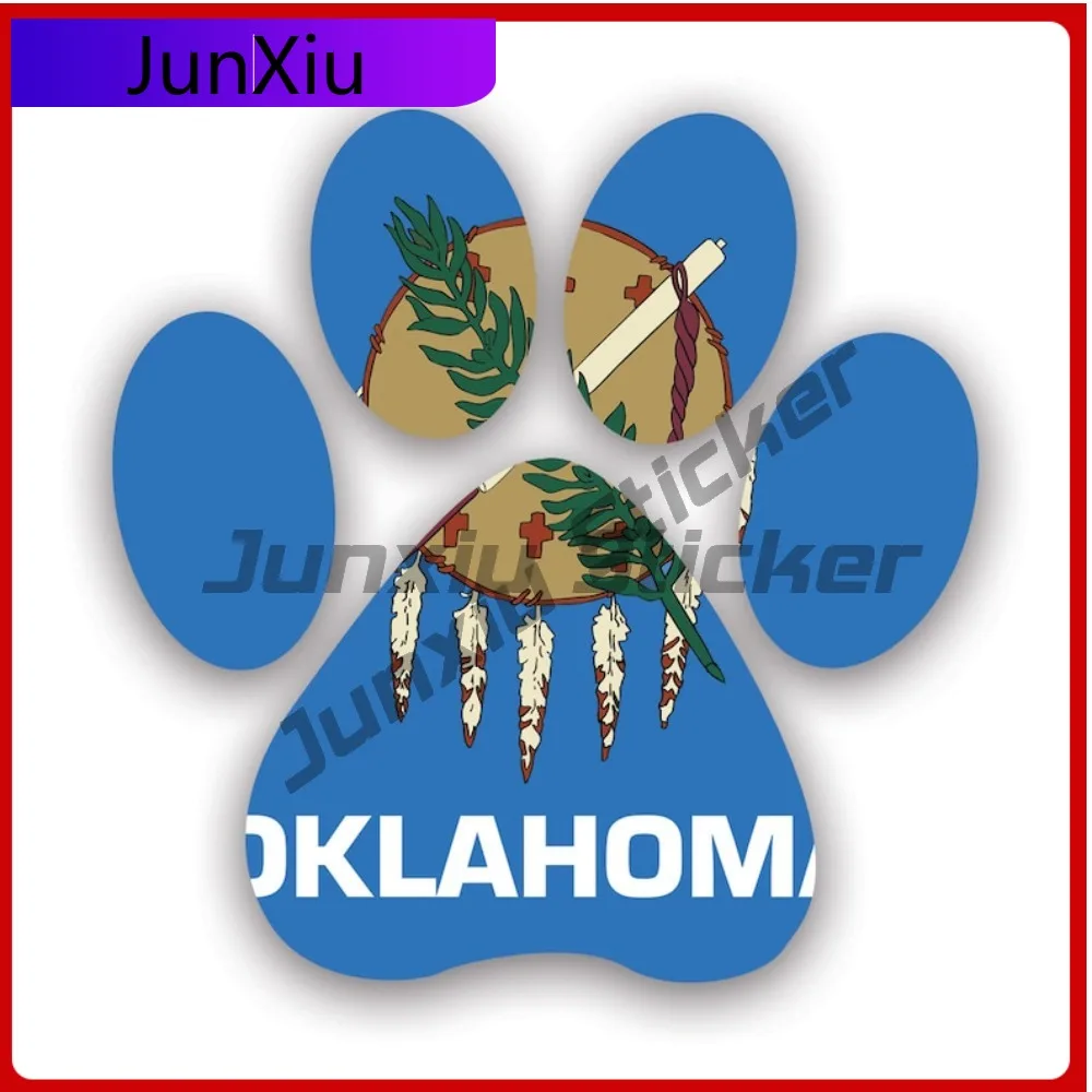 

Epic Classic Oklahoma State Paw Print Shaped Sticker Uv Protected Decalsdog Dogs Epic Cat Cats Pet Pets Puppy Prints