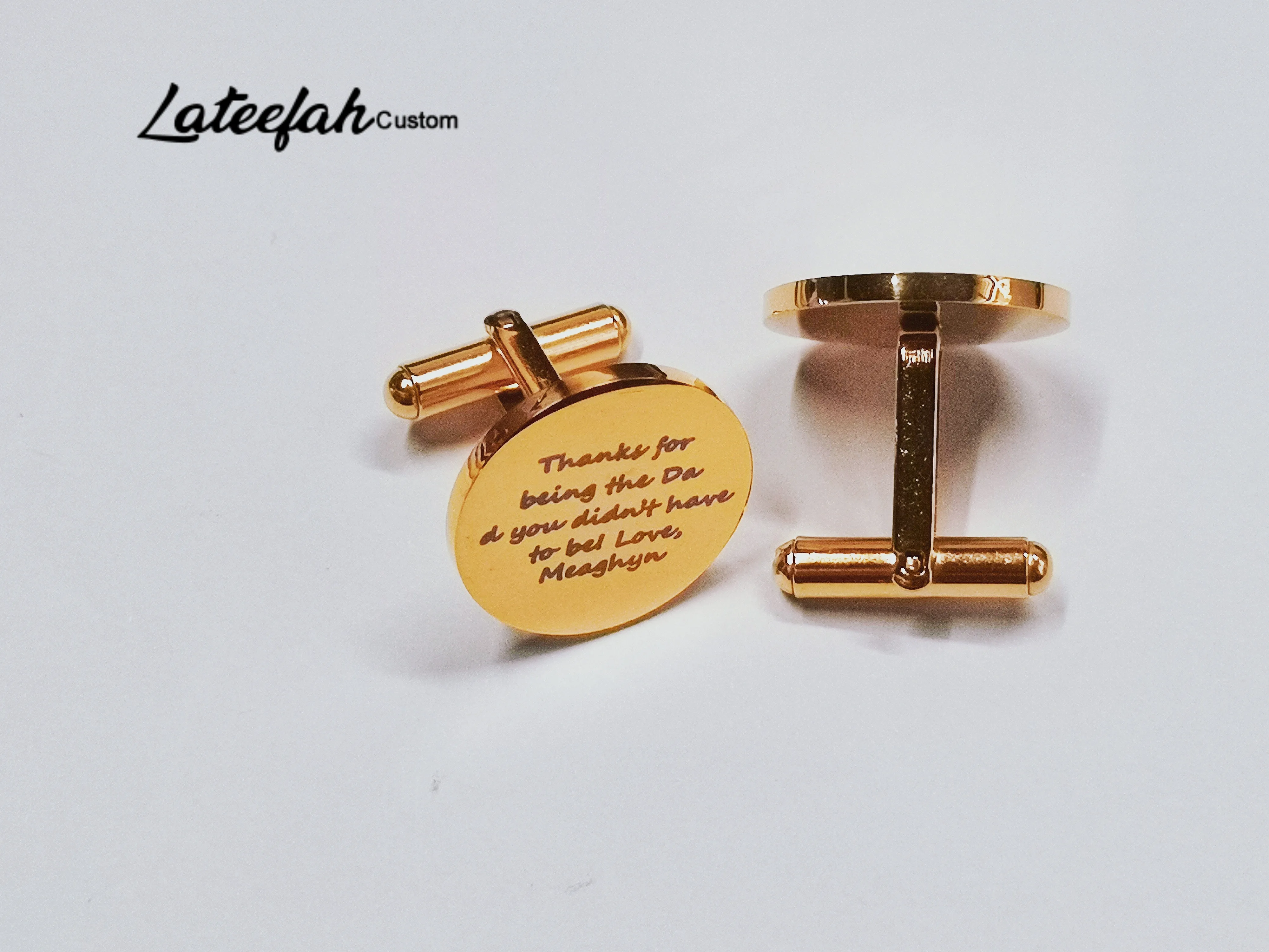 

Lateefah Custom Name Letter Cufflinks Personalized Geometric Stainless Steel Metal For Men Custom NameCuff Links Jewlery As Gift