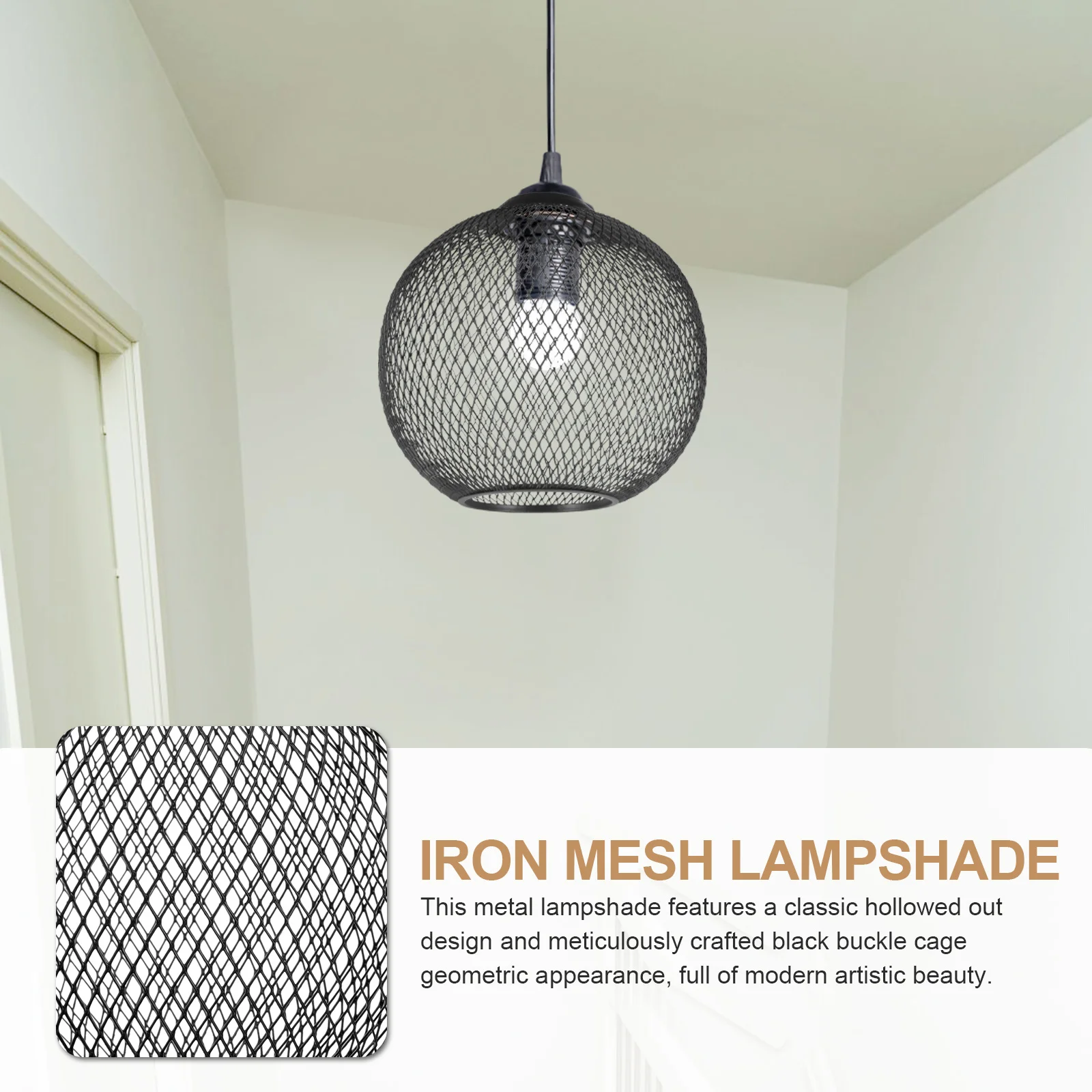 

Globe Shape Hollow Out Lamp Shade Metal Pendant Light Cover Iron Wire Lampshade Ceiling Lights Cover Decorative Lamp Shade